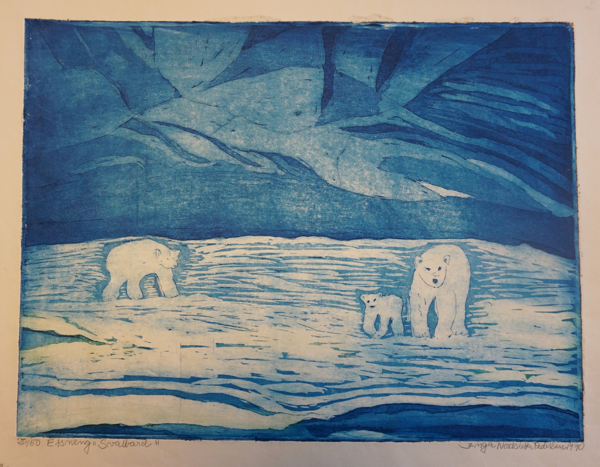 Inga Nordsletta Pedersen, Svalbard, 1990, grafikk